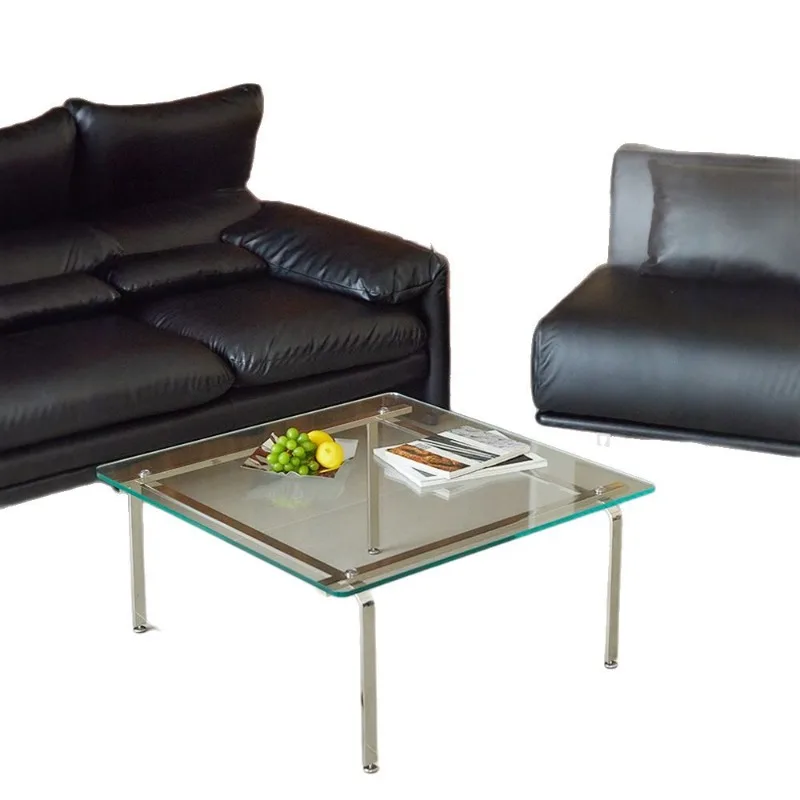 Coffee table glass coffee table medieval solid wood living room sofa side modern classic Bauhaus