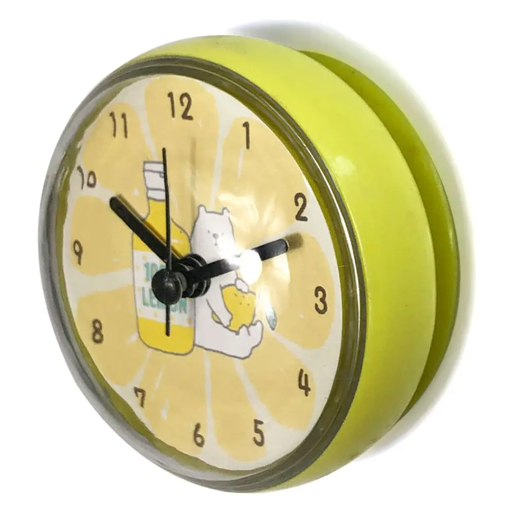 Mini-Sauger-Wanduhr, Badezimmer, beschlagfrei, wasserdicht, 7 cm, Küche, Toilette, Wohnzimmer, wasserdicht, kleine Quarz-Tischuhr – Detail 4