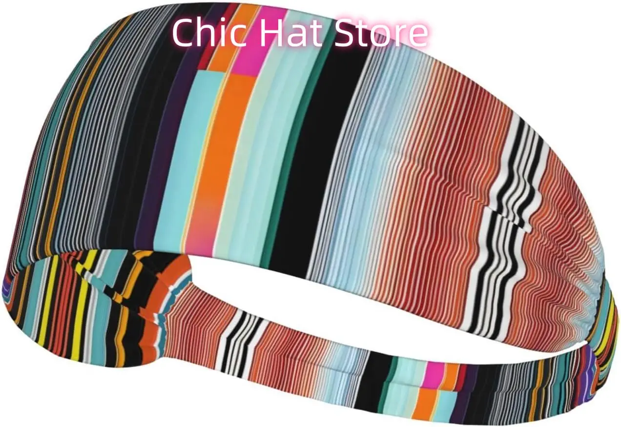 

Irregular Vertical Lines Elastic Exercise Headband, Fitness Exercise Yoga Cycling Headband, Outdoor Sports Elastic Sweat-Absorbi