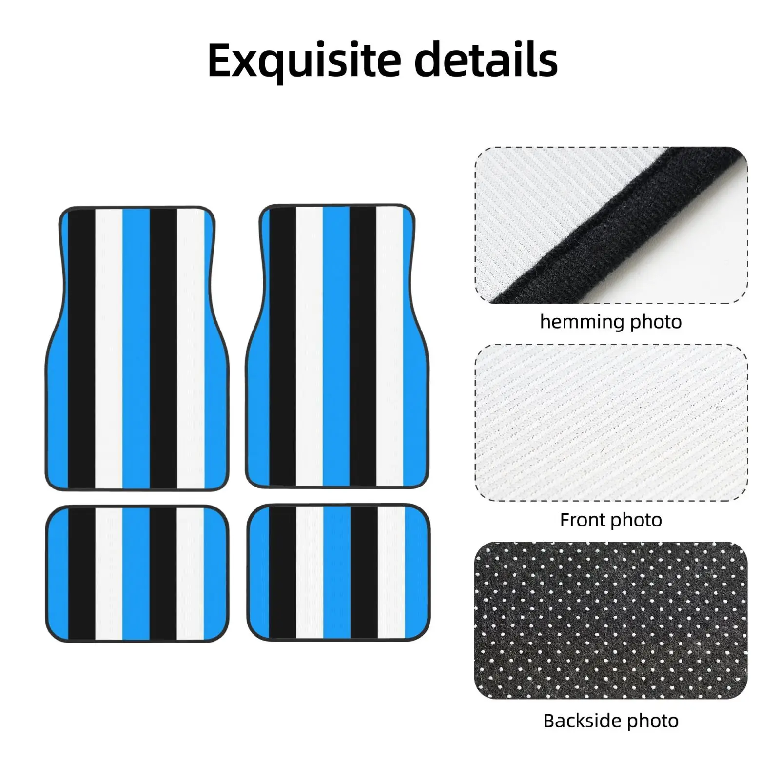 Car Floor Mats.1pc Animal Skeleton Crown Checkered Cartoon Striped Universal Car Floor Mat Suitable For Your Car Interior Decora