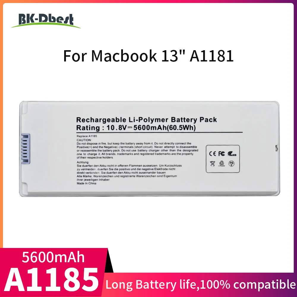 A1185 Laptop  Battery  For Macbook 13 inch A1181 Year 2006~2009