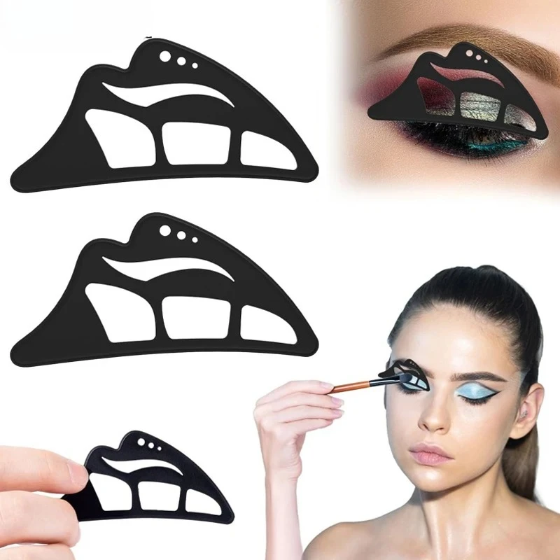 5-in-1 oogschaduw stencil siliconen oogschaduw tool herbruikbare oogmake-up hulp stencils eyeliner sjabloon voor beginners make-up tool