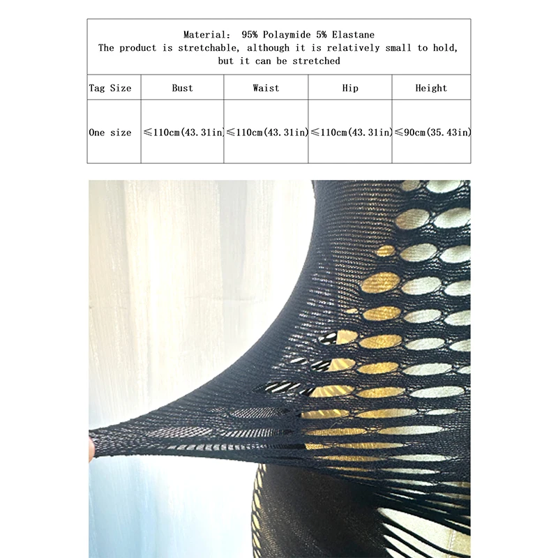 1PC Women Sexy Lingerie Sexy Fishnet Cover Up For Valentine's Day Without Bikini Hollow Out Bodycon Dress DS009