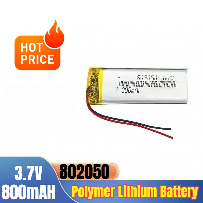 

802050 3.7V 800mAH Polymer Lithium Battery