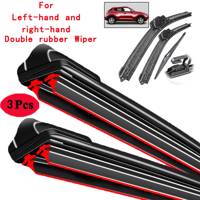 

Car Wiper Front & Rear Wiper Blades Set For Nissan Juke F15 2010 - 2016 Windshield Windscreen Window Brushes 22"+14"+12"