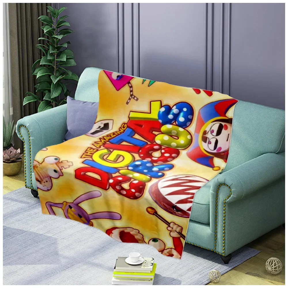 

THE AMAZING DIGITAL CIRCUS Soft and Comfortable Nap Blanket Flannel Printed Warm Sleeping Blanket Best Gift for Christmas