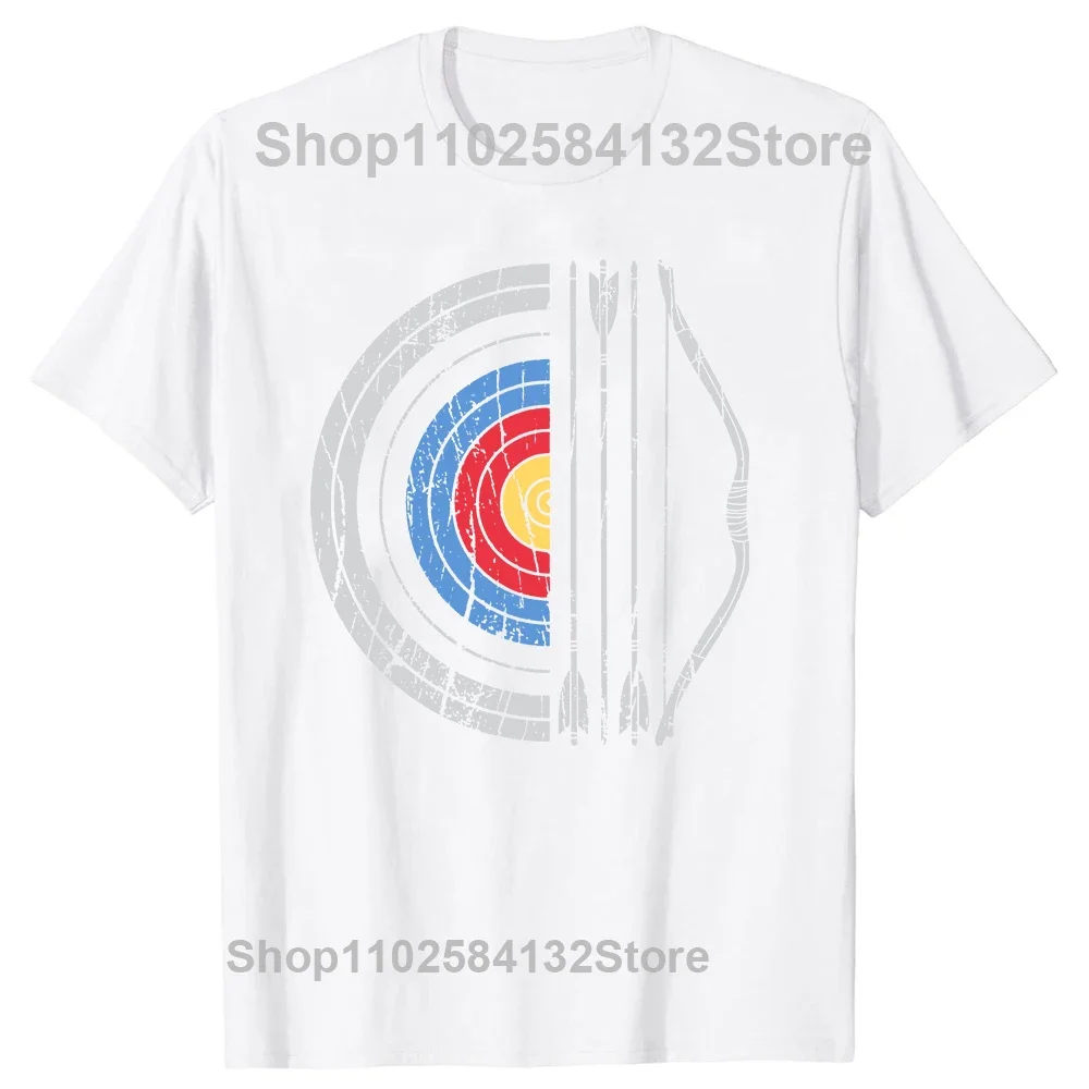 Funny Archery Target Bow And Arrow Acrhar Retro Vintage Men Women Vintage Bow Bowhunting T Shirt Cotton Birthday Gifts T-shirt