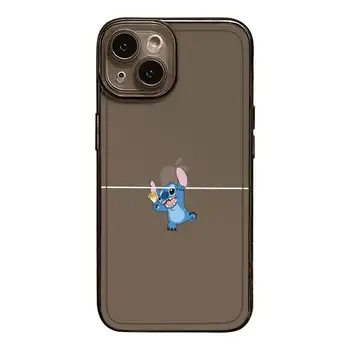Zábavné Disney Angel Stitch kawaii pár pouzdro na telefon pro iPhone 16 15 14 12 11 Pro MAX XS XR 7 8 Plus kreslené pouzdro pro iPhone 13 Y2k 10 nejlepší prodej odpovídající pouzdra na telefon - №5