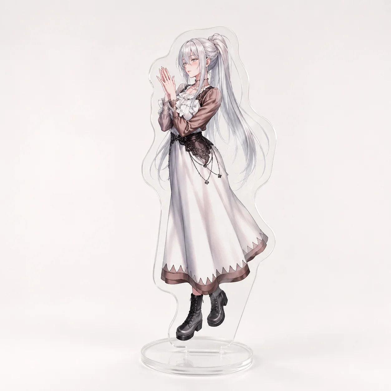 Amakano 3 Acrylic Stand Maid Uniform Girl Character Desktop Ornament Game Collectible Display Decor Gift Accessories Keychain view 5