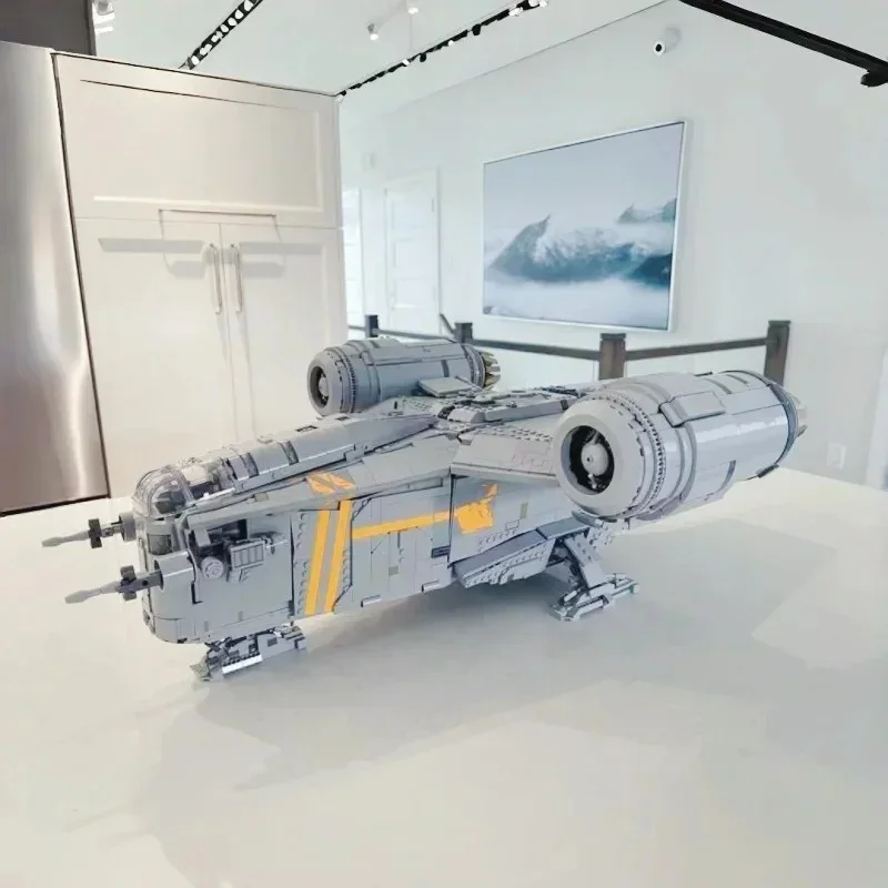 2026 Space Battle Series Large Razor Crest Model Ucs Interstellar Spaceship Building Blocks Toys Adults Birthday Presents