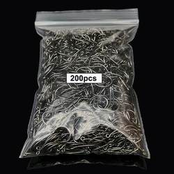 Fishing Hooks 200pcs Eyed Circle Jighead Hook 3#-12# Barbed Fishhooks for Carp Fishery Fishing Material Goods Accessories Pesca