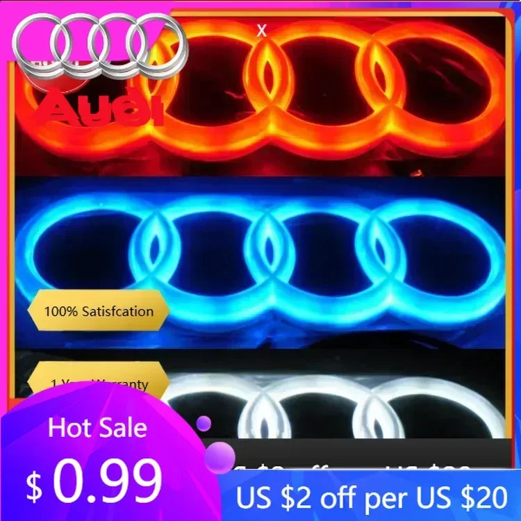 

Новые колпаки на колеса для Audi 2025 года, модернизированные светодиодные лампы с логотипом для передних фар автомобилей Audi A3 A4 A5 A6 A7 A8 S3 S4 S5 S6 S7