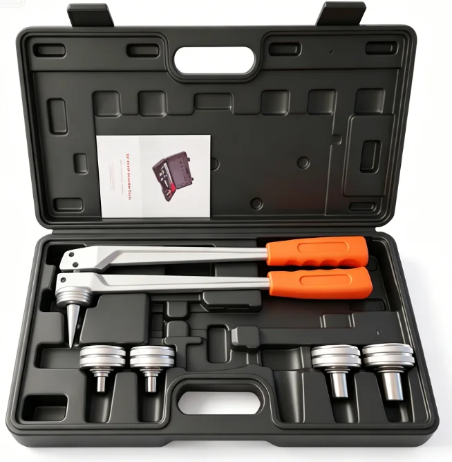 Copper Pipe Expander Tool Kit with Multiple Expansion Heads for Refrigeration Repair