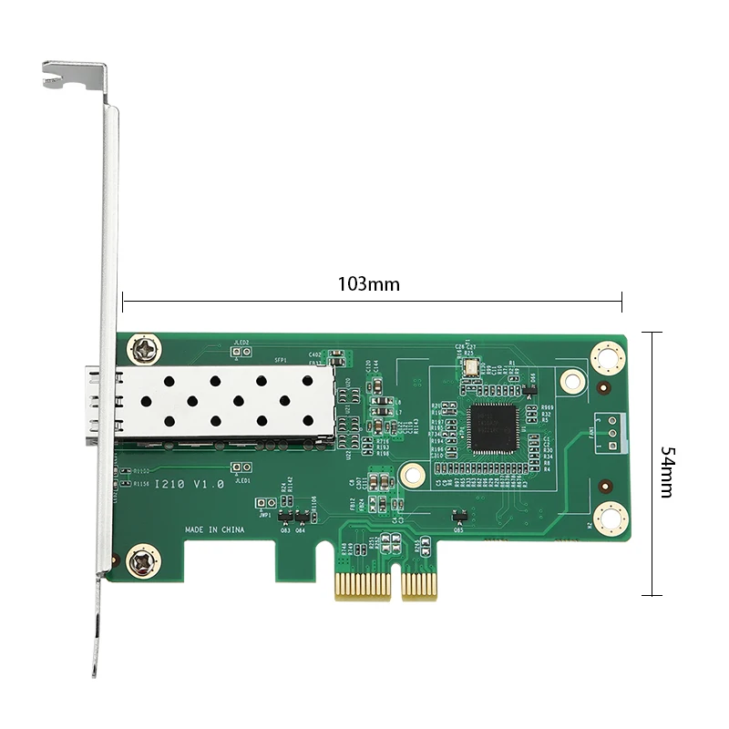 Imagem -06 - Pci Express x1 para Sfp Fiber Placa de Rede Intel I210 Chip para Desktop Server Nic 1000mbps Lan Gigabit Ethernet