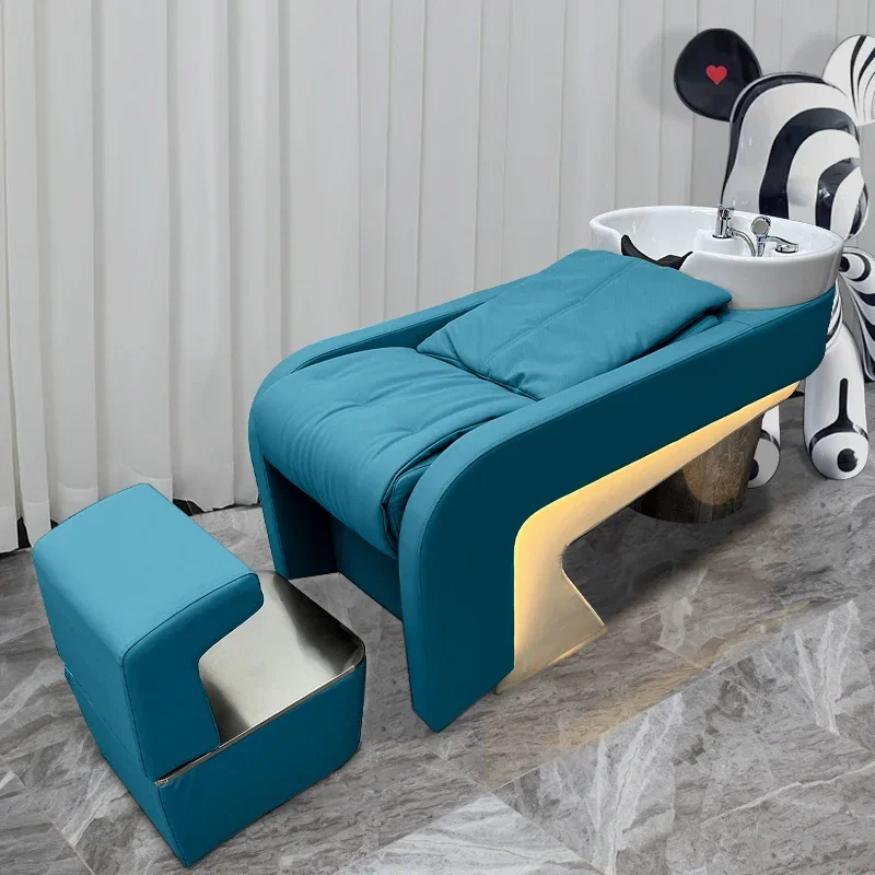 Lavabo per capelli Letto Shampoo Headspa Pedicure Attrezzatura economica per spa Lavabi Parrucchiere Chaise Salon De Coiffure Sedia da salone