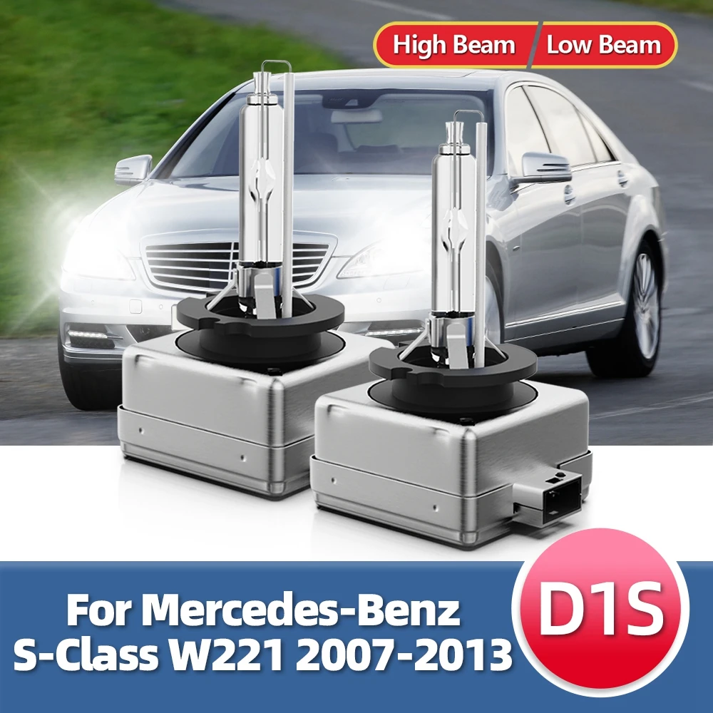 

2PCS 6000K 35W HID Xenon Headlight Lamp Bulbs D1S Car Headlamp For Mercedes-Benz S Class W221 2007 2008 2009 2010 2011 2012 2013
