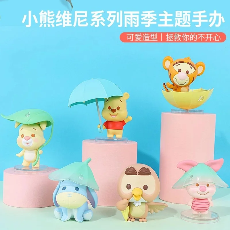 

Winnie The Pooh Rainy Season Series Theme Blind Box Cute Cartoon Office Decor Desktop Collectibles Trendy Toys Gift Mystery Box