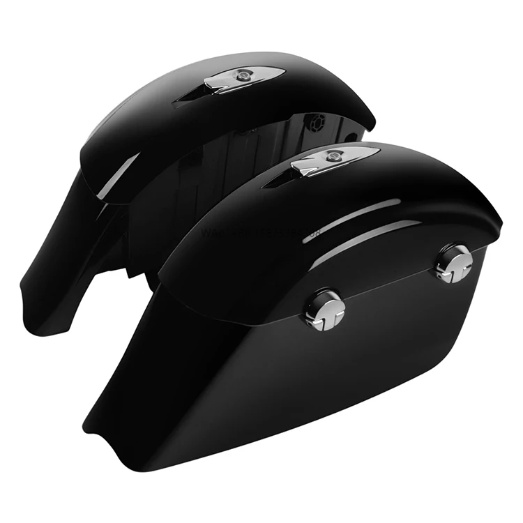 

Painted Black Hard Motorcycle Luggage Saddlebags with Chrome Latch Key Fit for Indian Chieftain 2014-2018 Springfield 2016-2024