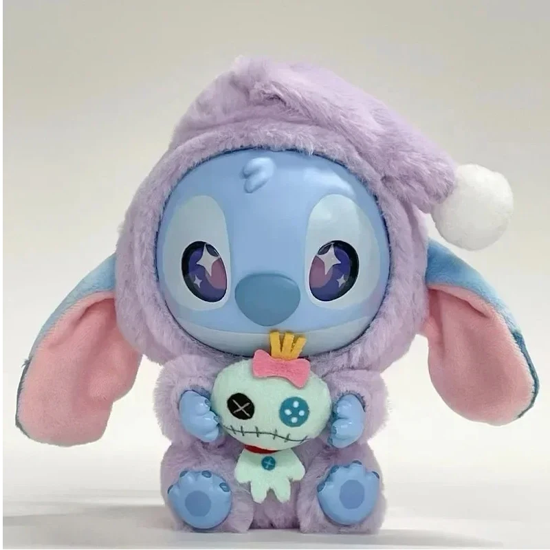 Caja ciega de vinilo de la serie Disney Stitch Eat Some Thing Before Sleep, colgante de bolsa, muñeco de peluche bonito, caja misteriosa, juguete, regalos de cumpleaños