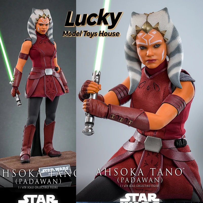 

HotToys HT TMS123 1/6 Ahsoka Tona Padawan Red Suit Version Female Action Figure Star Wars Combat 12inch Warrior Soldier Model