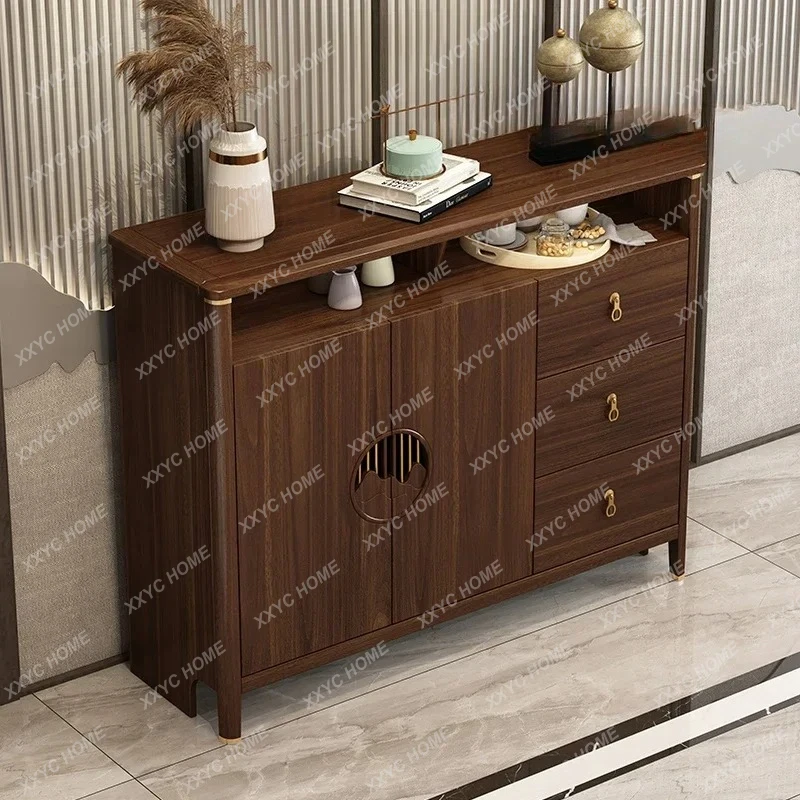 

Новый буфет в китайском стиле, комбинированный винный шкаф, настенный, с каркасом из массива дерева, для гостиной, шкаф для хранения, чайный шкаф