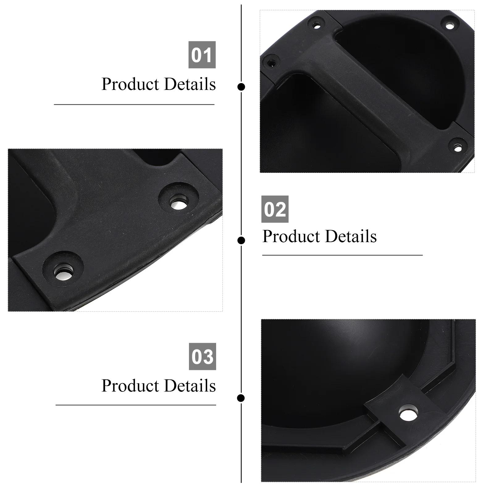 

2pcs Speaker Black Recessed Audio Cabinet Handle Audio Accessories Replacement Durable Stage Loudspeaker Accessories