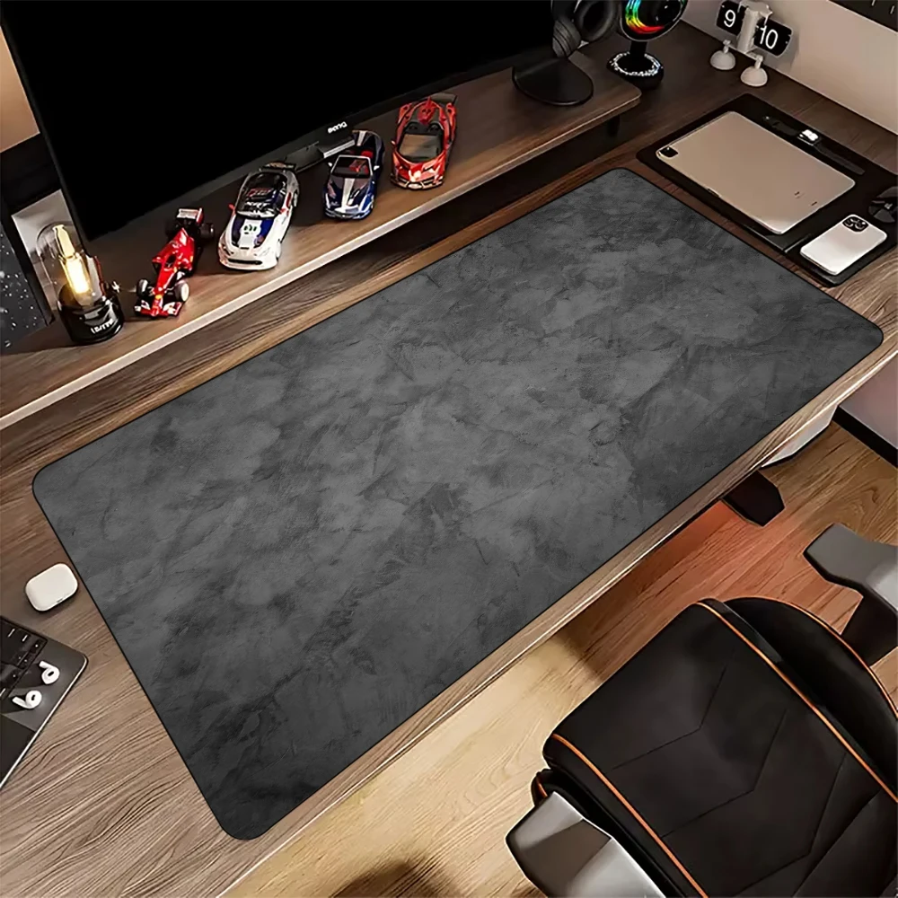 لوحة ماوس مكتبية كبيرة من سلسلة رمادية مع حواف مخيطة وقاعدة مطاطية غير قابلة للانزلاق وملحقات الكمبيوتر وسجادة ألعاب ممتدة