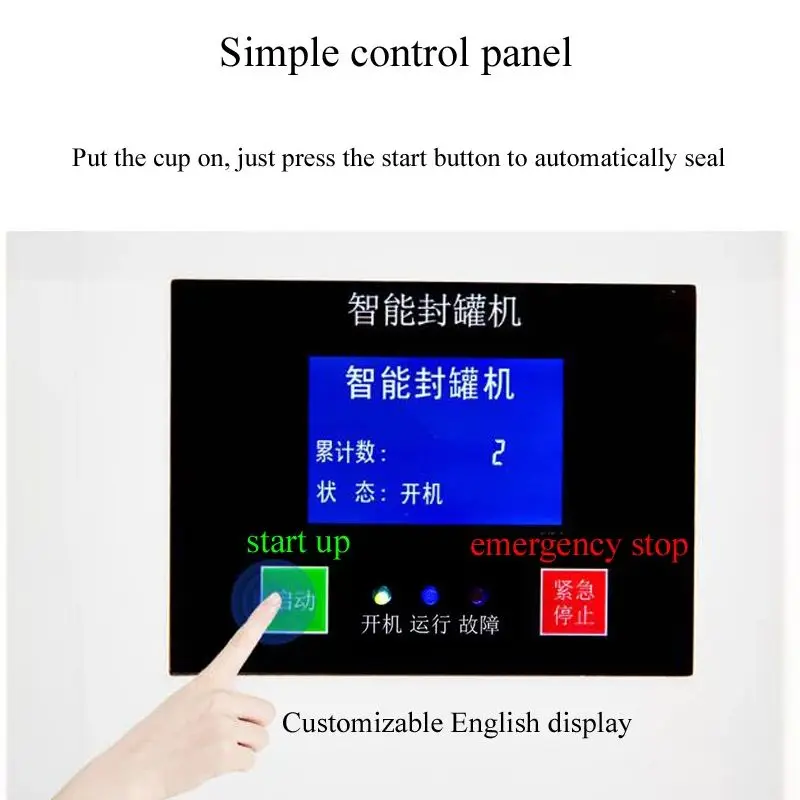 ماكينة ختم العلب التجارية الأوتوماتيكية بالكامل ماكينة ختم علب البلاستيك ماكينة تغطية علب البيرة المصنوعة من الألومنيوم