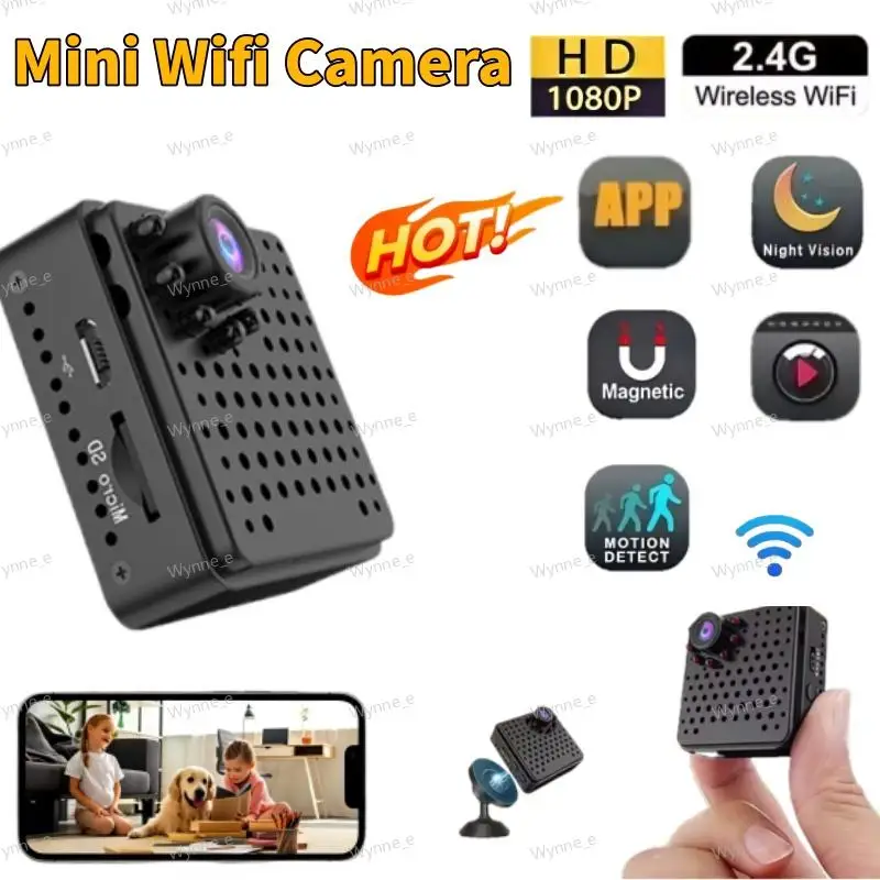1080p-hd-wi-fi対応防犯カメラ、赤外線暗視機能搭載、スマートホーム向け屋外監視カメラ、動体検知、遠隔リアルタイム映像伝送機能
