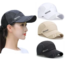 Sombrero ajustable de secado rápido para hombre y mujer, gorra de béisbol para correr, gorra de malla, visera deportiva, moda fresca, Popular al aire libre, Verano