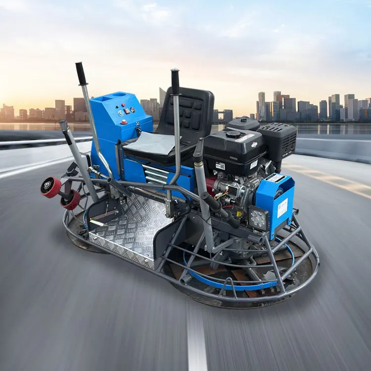 Engine Ride on Helicopter Double Cylinder Disk Road Cement Finishing Machine petrol Driving Concrete Power Trowel