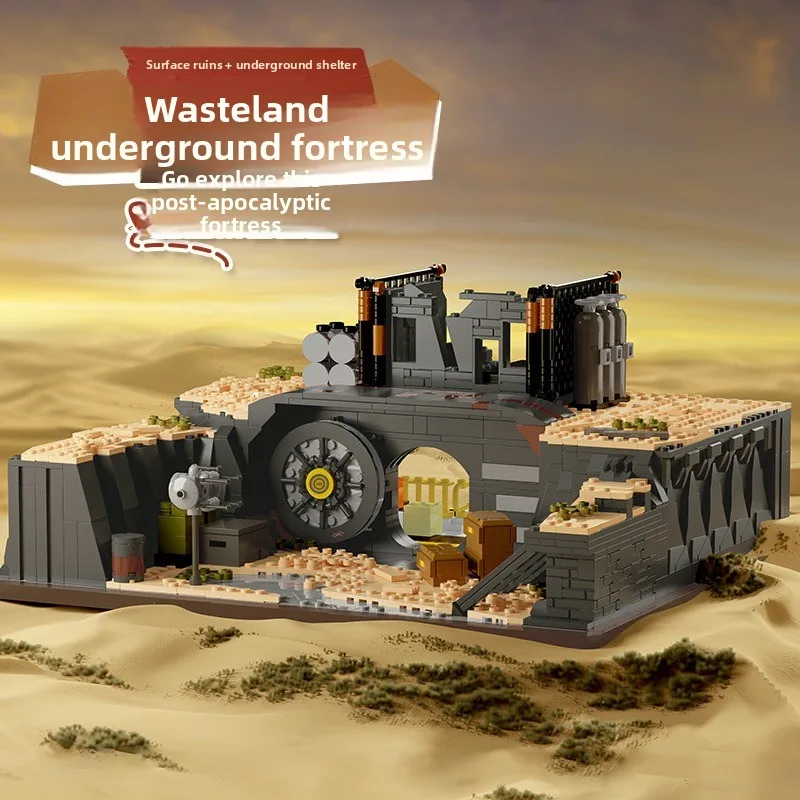 DIY City Shelter Apocalypse Scene Building Block Model Set Shelter Ground Doors Survival Bricks Toy Decorations Holiday Gifts