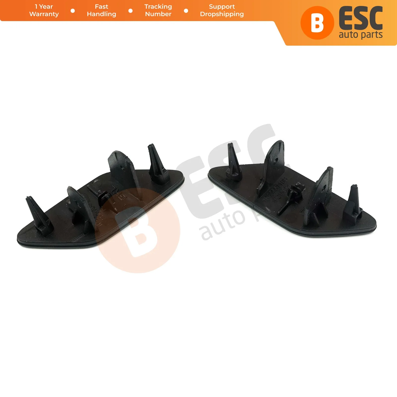 

ESP1018 Front Bumper Headlight Washer Cover Cap Set Left Right 1K8955109 1K8955110 for VW Scirocco MK3 2008-2014 Made in Turkey