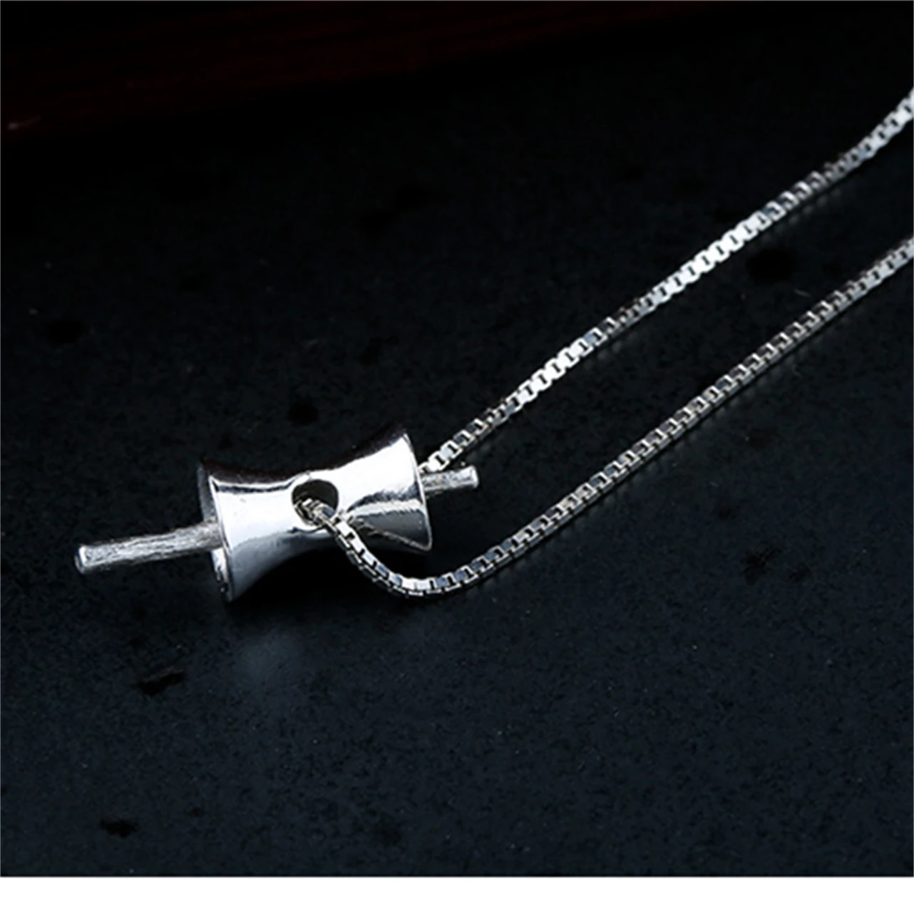 

S925 Sterling Silver Pendant Setting （6-8mm-10-12mm）For Womens Round Pearl Honey Wax Amber DIY Original Holder Jewelry Wholesale