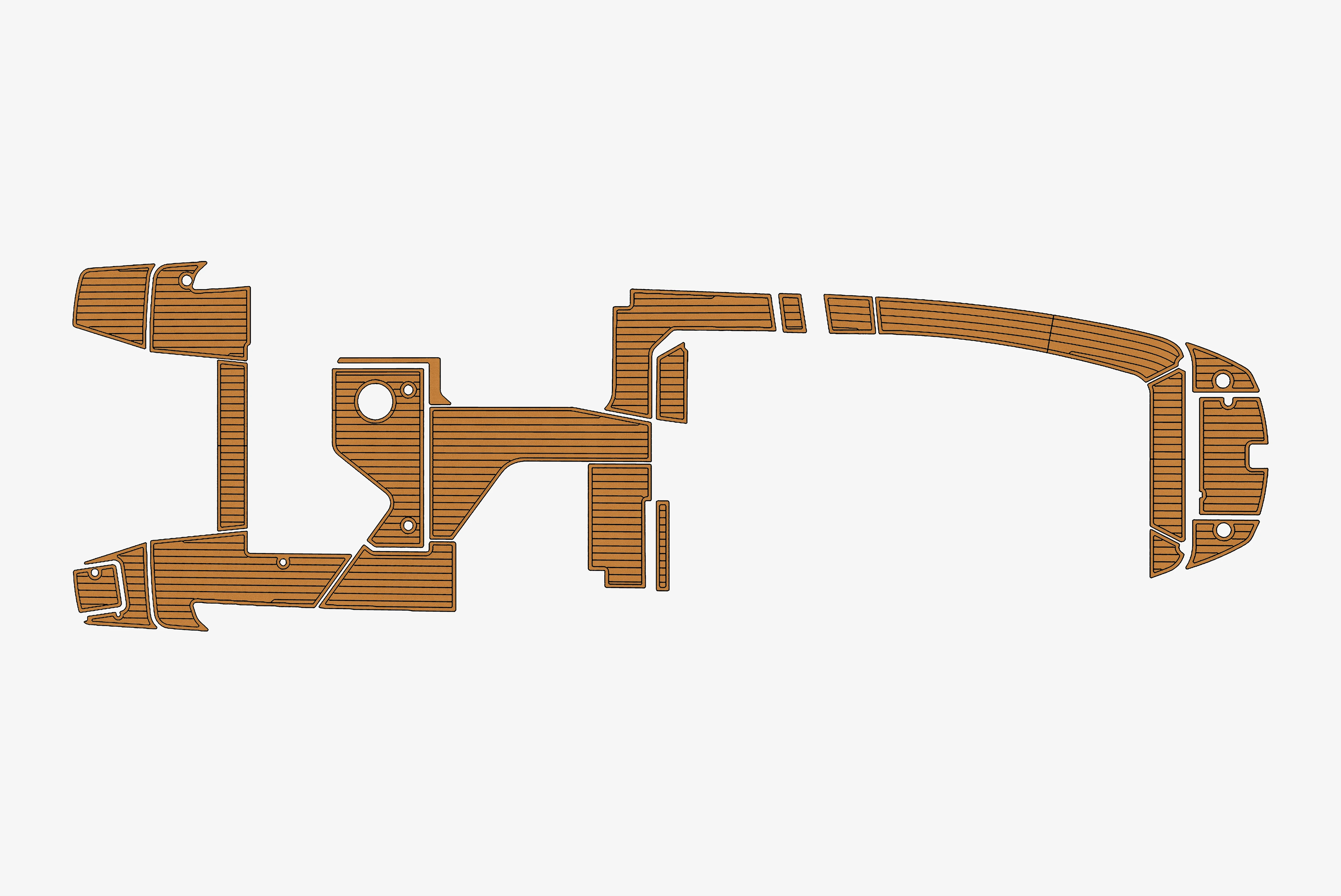

2020 Benetau Flyer 10 1/4 дюйма, 6 мм, пена EVA, нескользящий морской коврик из тикового дерева, морской коврик 1,3ek, водный ковер, морской пол
