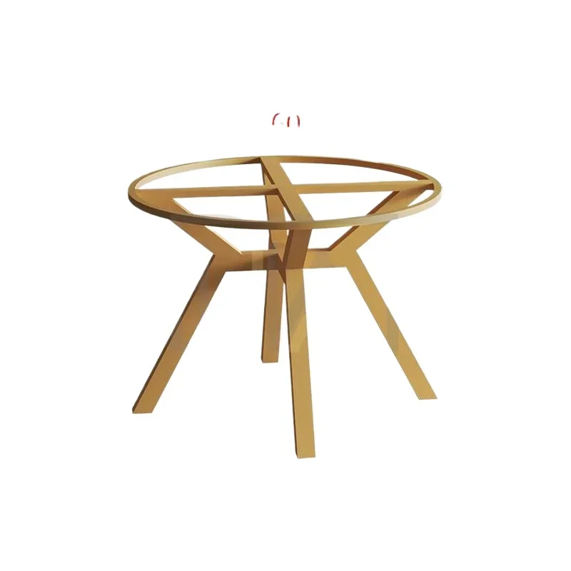 

Light luxury marble round table leg bracket rock slab metal round support frame negotiation table foot dining table frame base