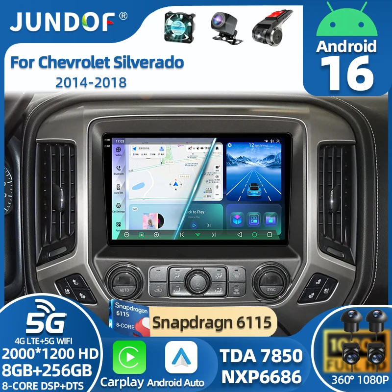 

Android 16 Carplay Auto Car Radio Multimedia For Chevrolet Silverado 3 GMTK2 2014 2015 2016 2017 2018 Autoradio Stereo Head Unit