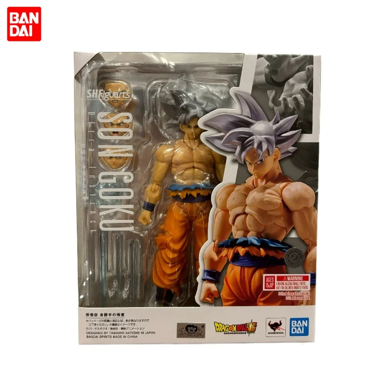 

Genuine Bandai SHF Dragon Ball Super Son Goku Silver Hair Ultra Instinct Toy Figure Gift Collectible in Stock