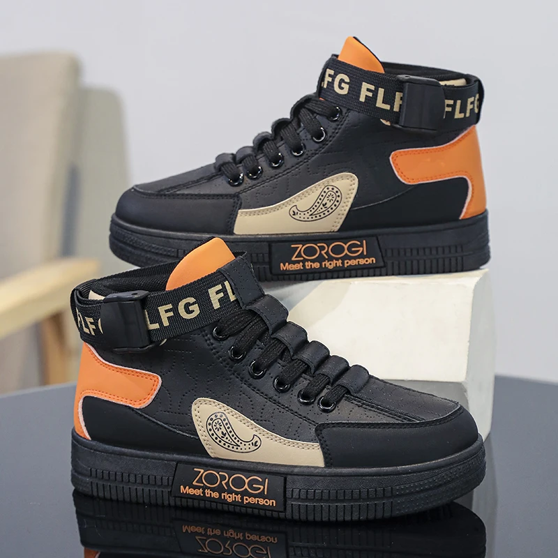 

Children Sneaker Luxury Boys Shoes Autumn PU Leather High Top Kids Sports Shoes Design Walking Sneaker for Boy Size 31-39