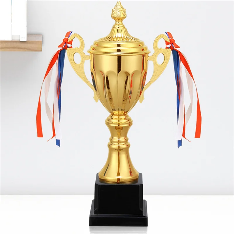 

B87B-3Pcs 11 Inch Gold Trophy Cup For Sports Meeting Competitions Soccer Winner Team Awards And Competition Parties Favors