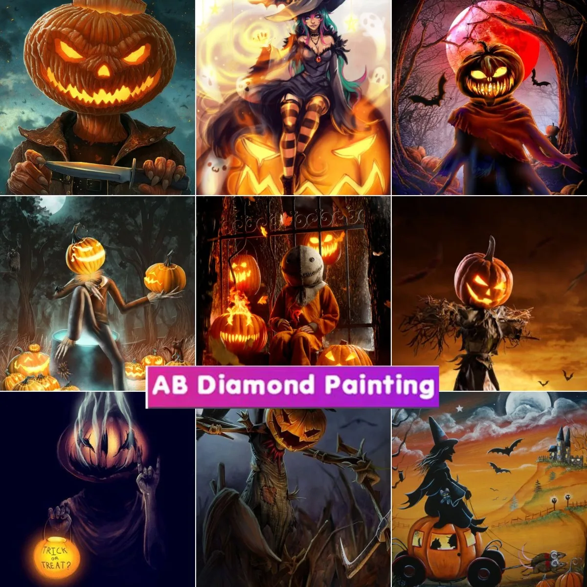 5D Diamond Painting Scarecrow full diamond art DIY Mosaic set wall sticker decoration new shelves