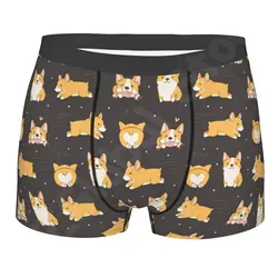 Funny Kawaii Corgi Animal Men's Panties Underpants Boxers Underwear Male Boxer Shorts Breathable Underpants for Homme