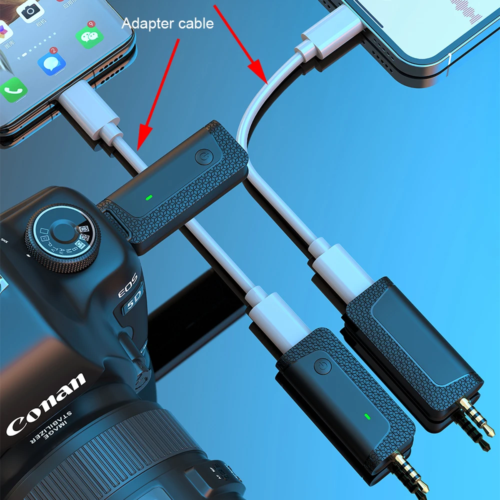 3.5mm Wireless Lavalier Microphone Camera Computer Android IOS Gaming Audio Video Recording Mic Live Broadcast Noise Cancelling