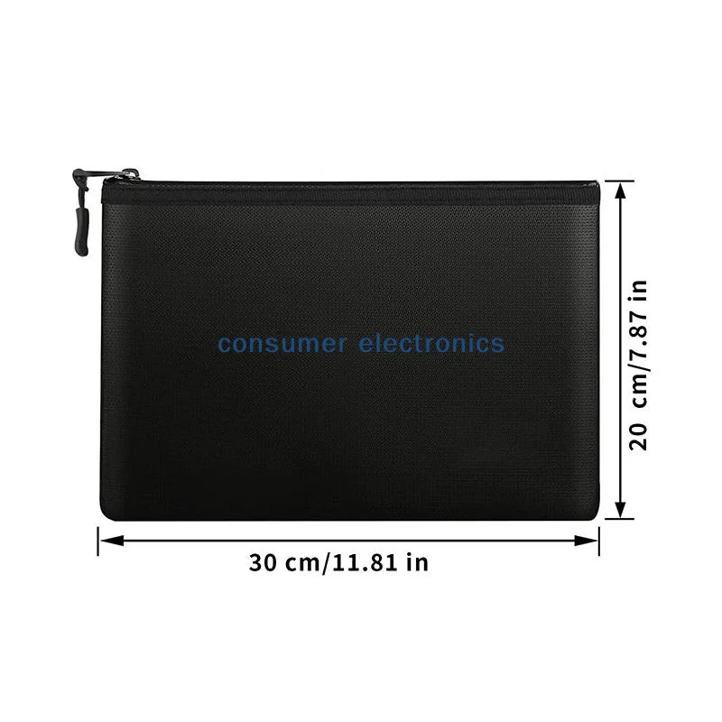 

portableID Card Protection Bag Small Fireproof Waterproof Document Storage Zipper Pouch for Secure Office Travelpractical