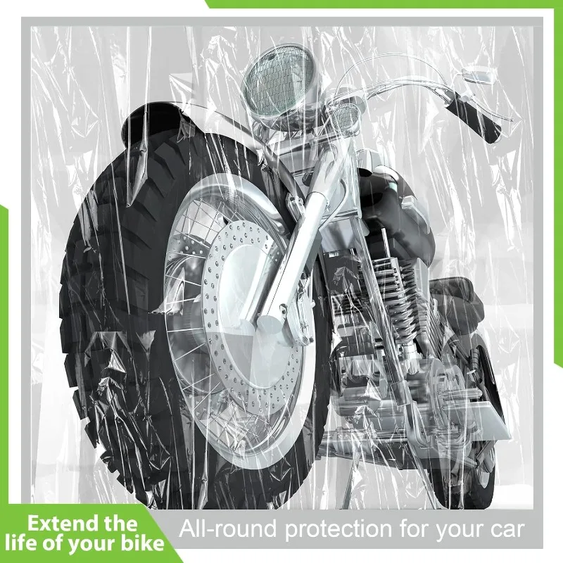 

Disposable Transparent Plastic Motorcycle Cover, Waterproof and Dustproof, Suitable for Hareyama and Others (indoor Universal)