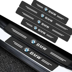 4Pcs Carbon Fiber Car Door Sill Protection Sticker Anti-scratch Refit sticker For BMW M E34 E36 E60 E90 E46 E39 E70 F10 F20 F30