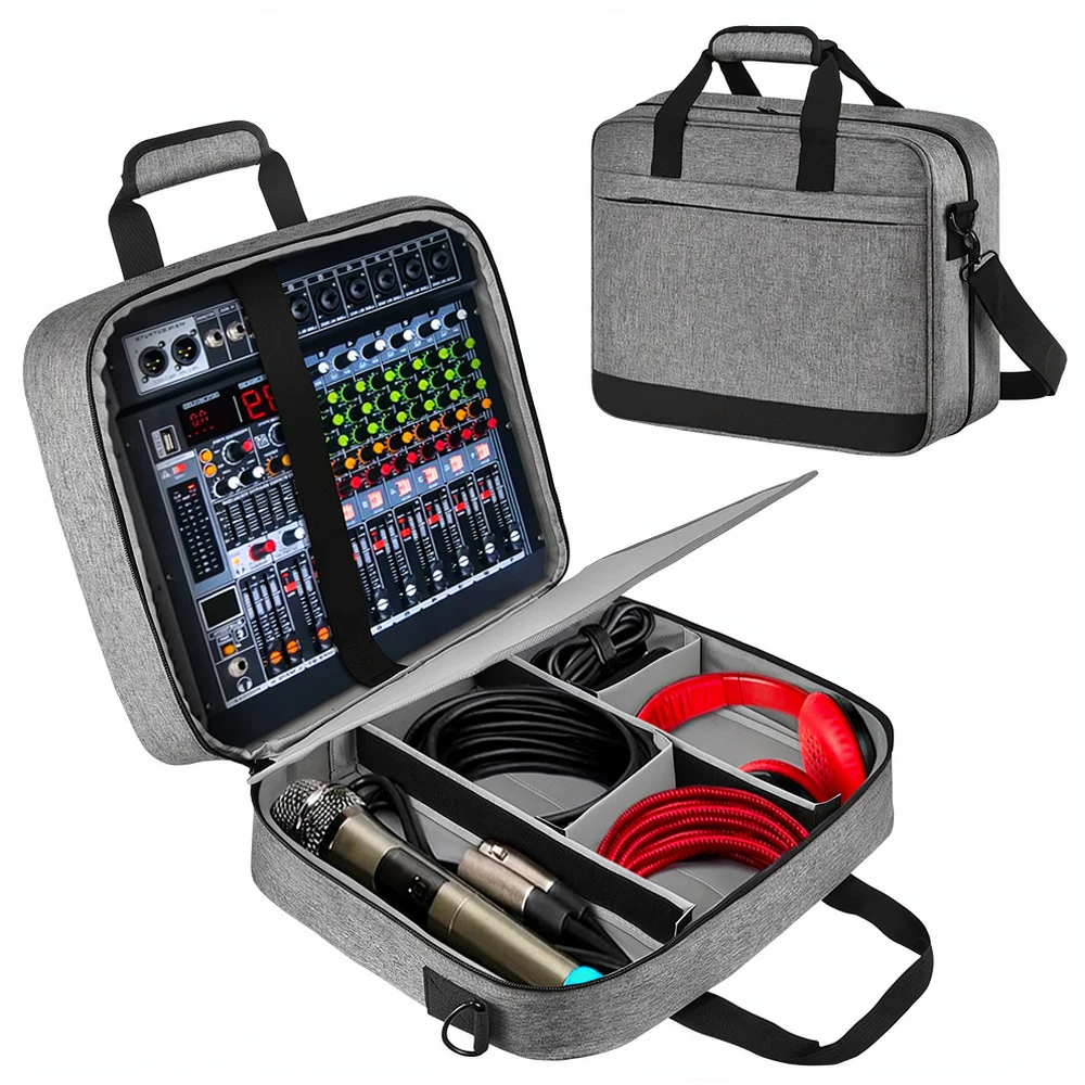 Large Audio Mixer Carrying Bag Protective Storage Case For Recording Equipment Durable Polyester Organizer Studio Sound Gear