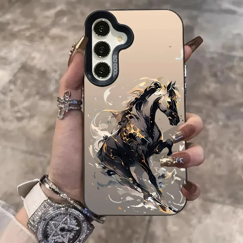 Galloping Horse Pattern Phone Case for Samsung Galaxy S25/S24/S23/S22 Ultra Plus, S21 FE, A56/A55/A54/A53, A36/A16/A26/A25 5G product photo