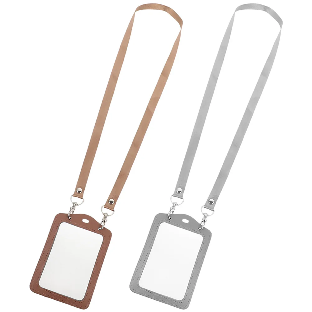 

2Pcs Work Badge Card Holder Clear Sleeve Protective Cover Transparent Name Badge Display Sleeve Organizer Card Sleeves