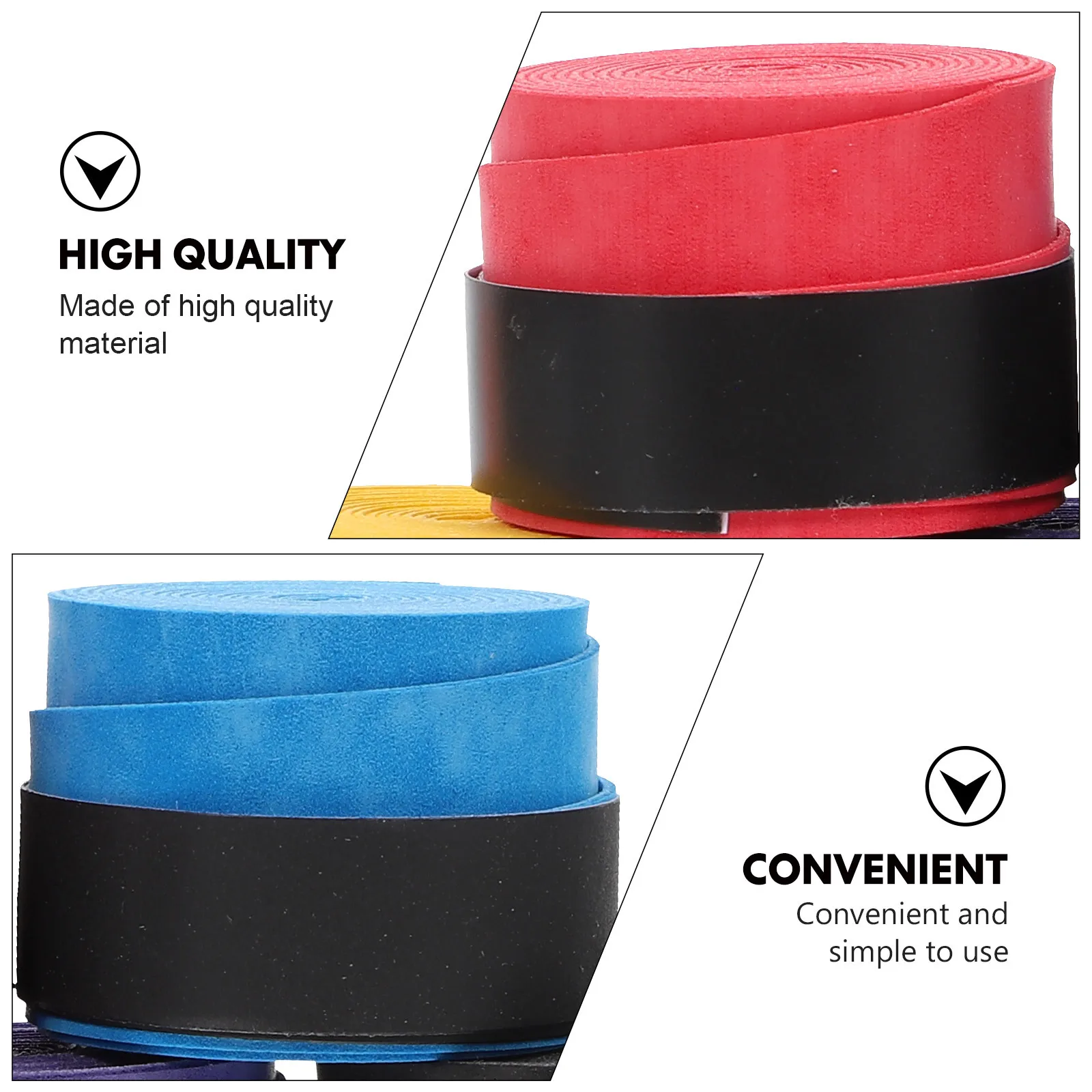 

5Pcs Breathable Racket Grip Tape Sweat Absorbent Anti-Slip Tennis Badminton Overgrips Sports Accessory Racket Grip Tape